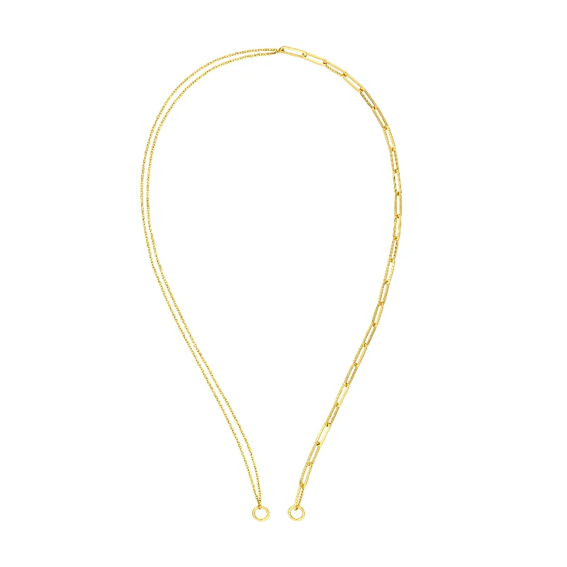 Shop Handcrafted Jewelry At Special Promotional Rates 50/50 Paper Clip + Double D/C Cable Split Chain
