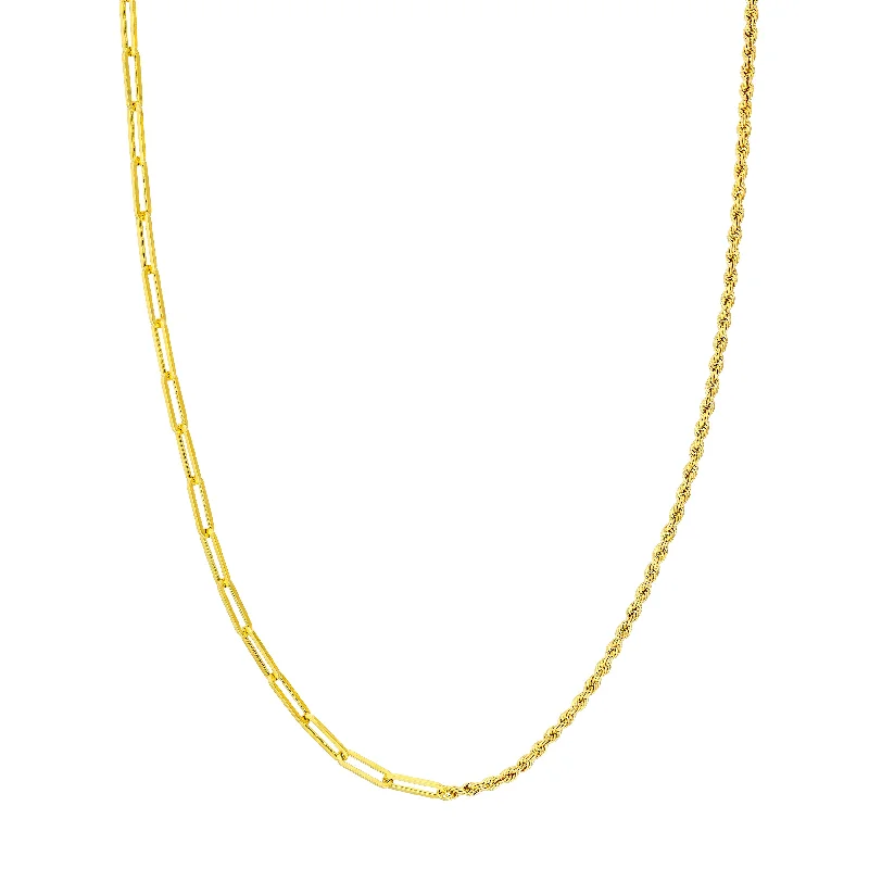 Accessorize For Less – Luxury Jewelry At Affordable Prices 50/50 Paperclip and Rope Necklace Accessorize For Less – Luxury Jewelry At Affordable Prices 50/50 Paperclip and Rope Necklace