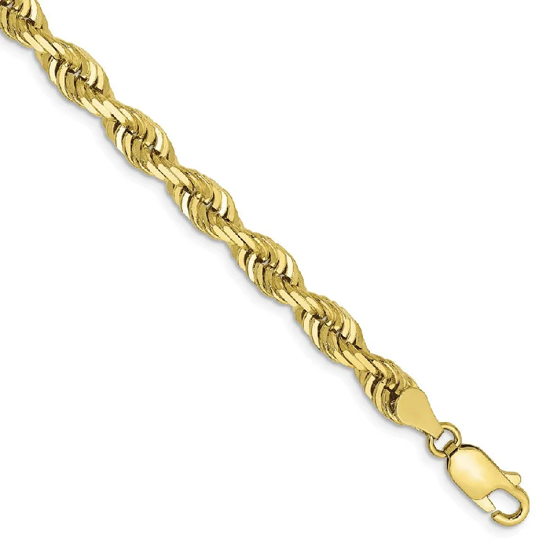 Shine In Style – Shop Jewelry Discounts Today 5mm 10k Yellow Gold D/C Quadruple Rope Chain Bracelet, 8 Inch