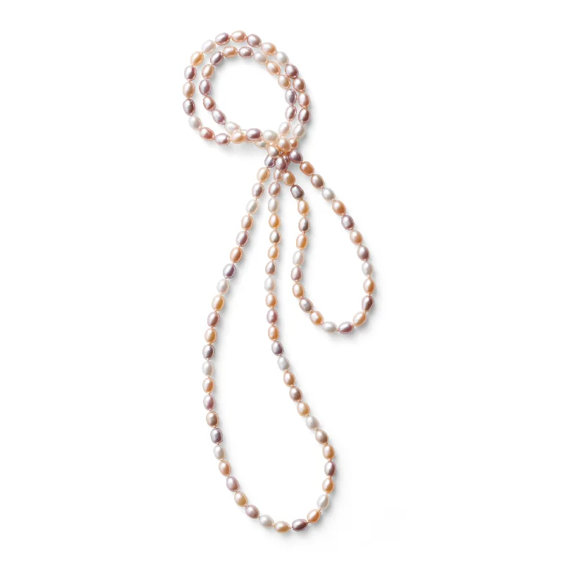 Luxury Jewelry Without The Luxury Price Tag Oval Pastel Pink Pearl Rope Necklace