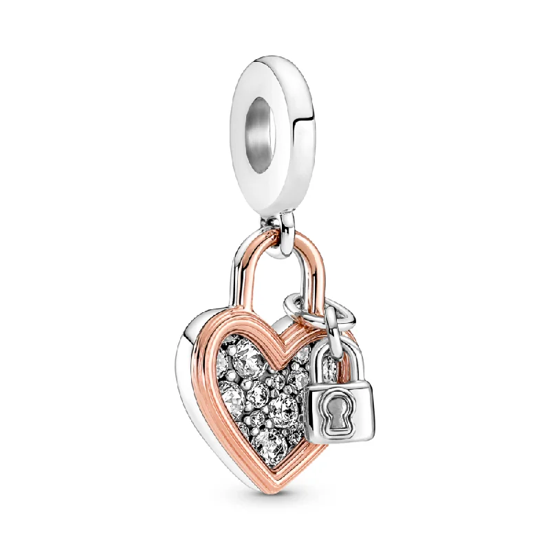 Huge Savings On Timeless Jewelry Collections Heart Padlock Double Dangle Charm