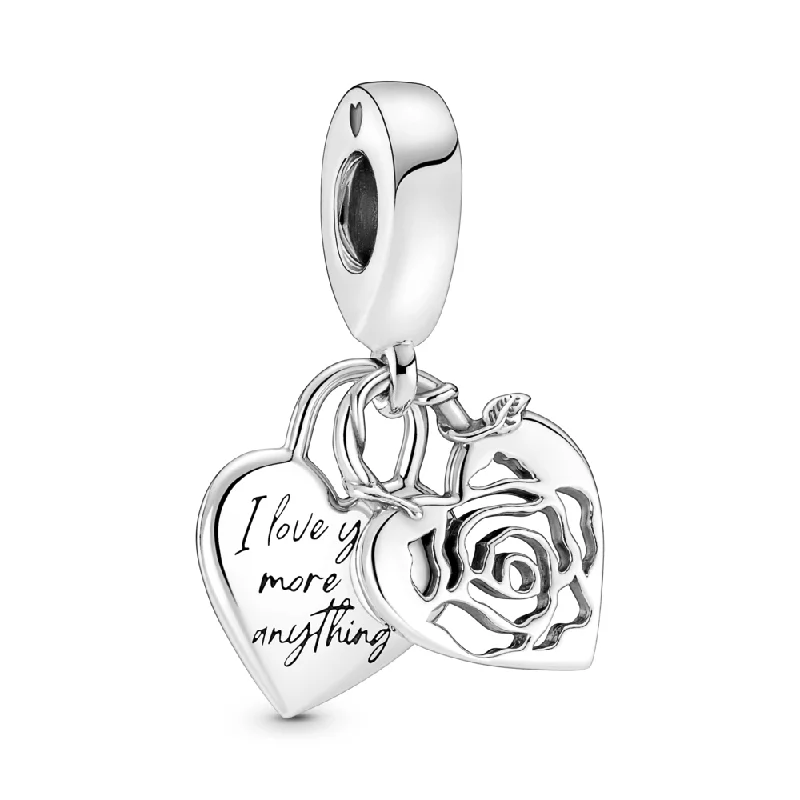 Grab Your Dream Jewelry At The Lowest Prices Rose Heart Padlock Dangle Charm