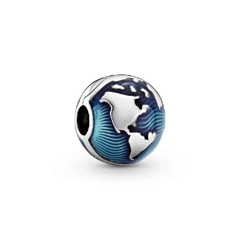 Chic, Trendy, And Affordable Jewelry Sale Blue Globe Clip Charm