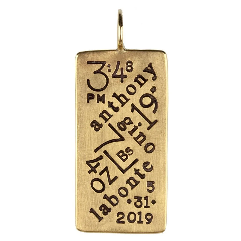 Dazzle With Discounts – Shop Jewelry On Sale Baby Stats ID Tag
