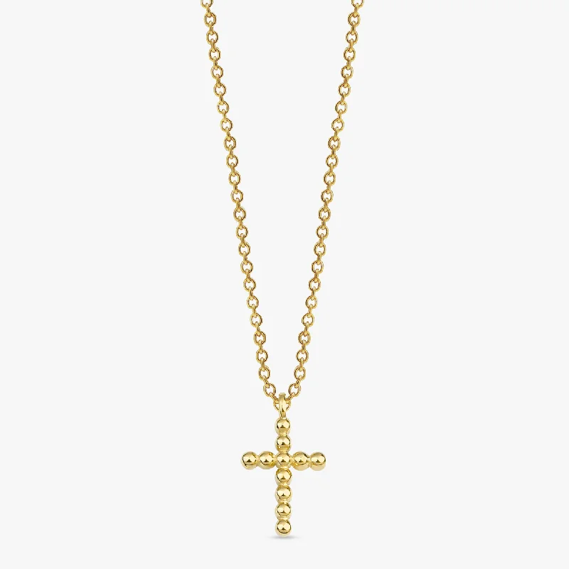 Beaded Cross Necklace, Miriam