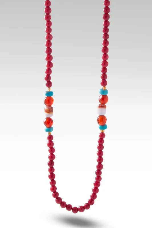 Beaded Dyed Red Coral Necklace™ in Janyl Adair