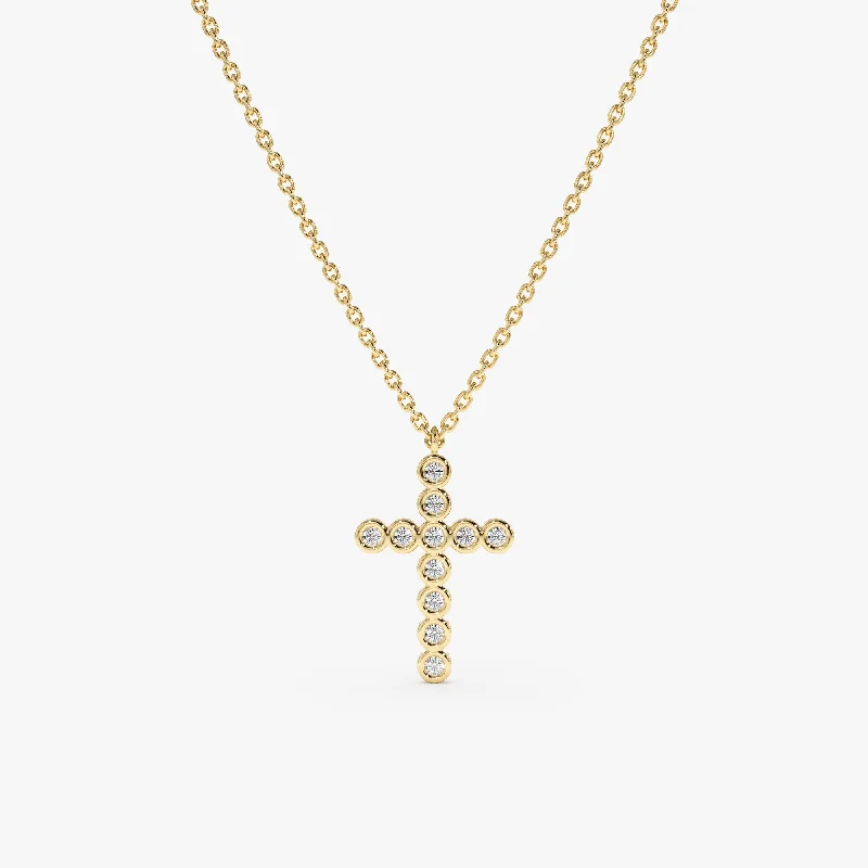 Last Chance To Grab Your Favorite Jewelry At A Discount Bezel Diamond Cross Necklace, Kiara Last Chance To Grab Your Favorite Jewelry At A Discount Bezel Diamond Cross Necklace, Kiara