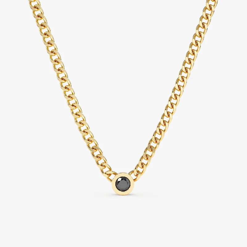 High-End Jewelry, Now More Affordable Than Ever Black Diamond Cuban Chain Necklace, Salma High-End Jewelry, Now More Affordable Than Ever Black Diamond Cuban Chain Necklace, Salma