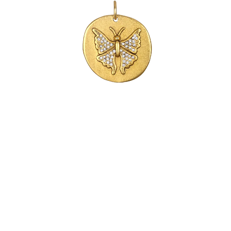 Discounted Jewelry For A Glamorous Look Butterfly Medallion - Gold