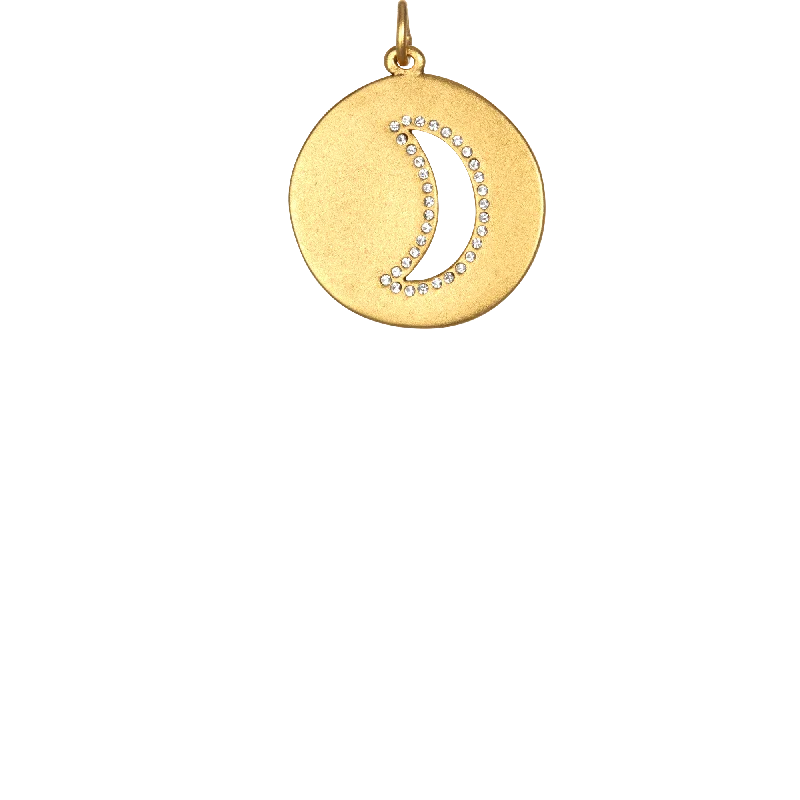 Huge Markdowns On Premium Jewelry Styles Cutout Pavé  Moon - Gold