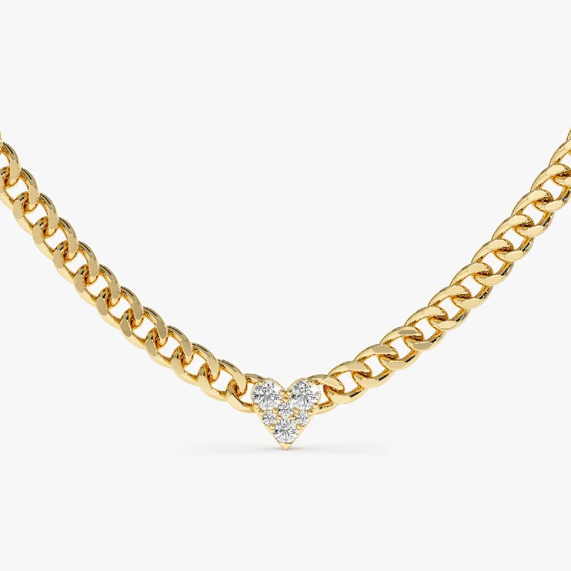 Fine Jewelry, Limited-Time Offers Available Dainty Diamond Heart Cuban Chain, Riley Fine Jewelry, Limited-Time Offers Available Dainty Diamond Heart Cuban Chain, Riley