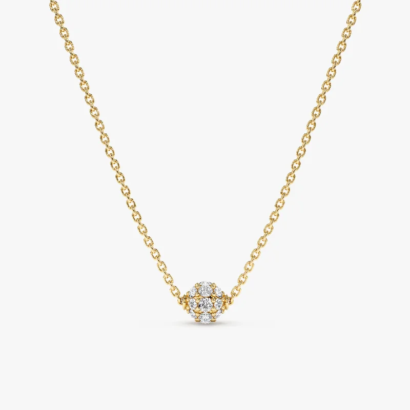 Diamond Ball Necklace, Olivia