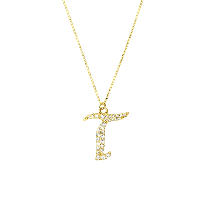 Bohemian-Inspired Jewelry For Free-Spirited Fashion Diamond Gothic T Necklace