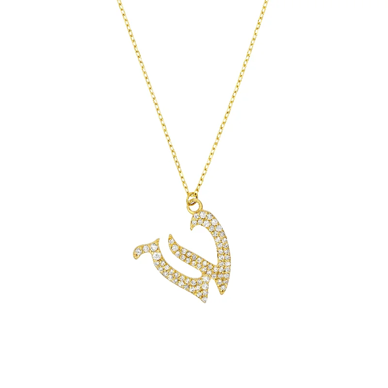 Affordable Gold-Plated Jewelry For Modern Fashion Diamond Gothic W Necklace