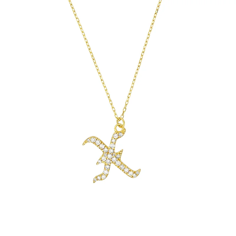 High-Quality Gemstone Jewelry For Special Occasions Diamond Gothic X Necklace