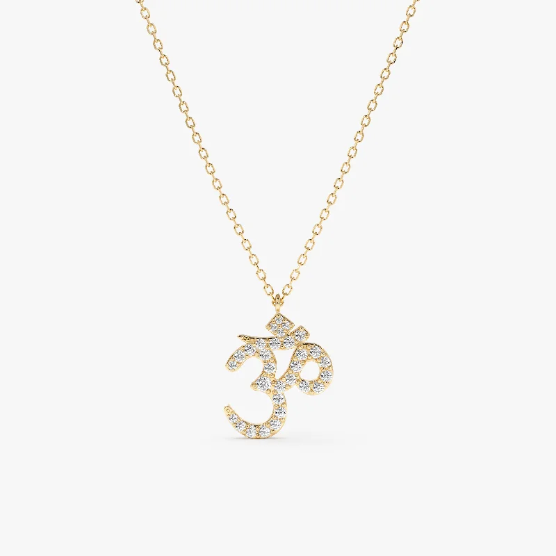 The Ultimate Jewelry Sale – Shop Premium Styles Diamond OM Mantra Necklace, Aahana