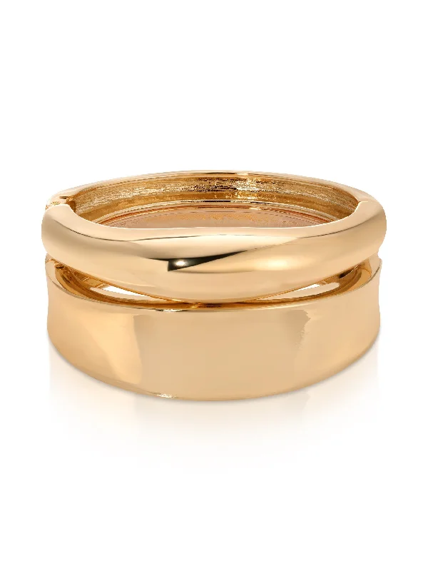 Bestselling Jewelry At Special Promotional Rates Double Golden Bangle Set