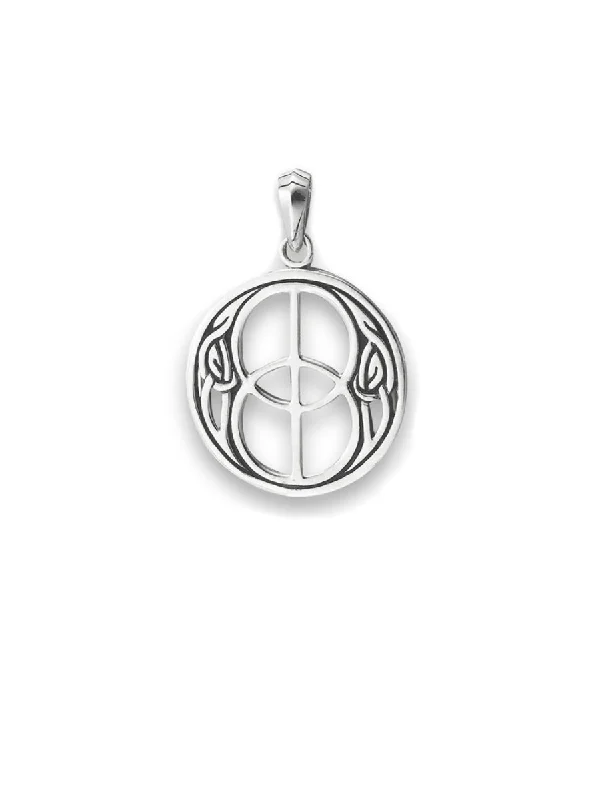 Luxury Jewelry Sale – Sparkle For Less Double Peace Sign Celtic Pendant