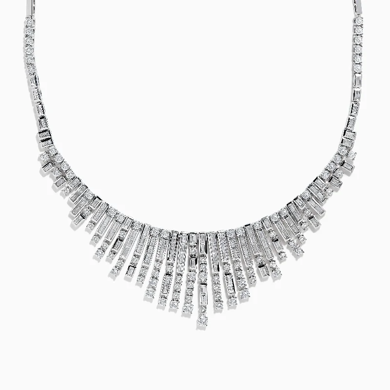 Limited-Time Jewelry Sale – Don't Miss These Deals 14K White Gold Diamond Fringe Necklace