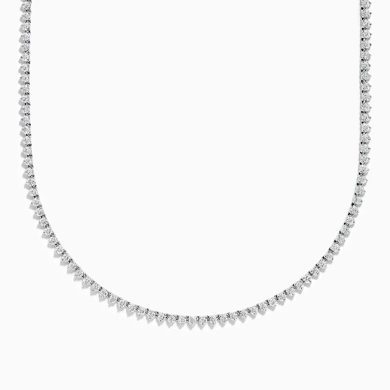 Celebrate Every Occasion With Sparkling Savings Pave Classica 14K White Gold Diamond Tennis Necklace 6.81 TCW Celebrate Every Occasion With Sparkling Savings Pave Classica 14K White Gold Diamond Tennis Necklace 6.81 TCW