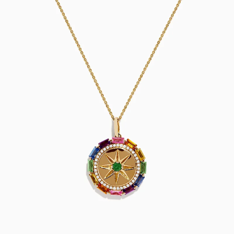 Personalized Jewelry Sale – Meaningful Gifts At Great Prices Watercolors 14K Yellow Gold Multi Sapphire and Diamond Pendant Personalized Jewelry Sale – Meaningful Gifts At Great Prices Watercolors 14K Yellow Gold Multi Sapphire and Diamond Pendant