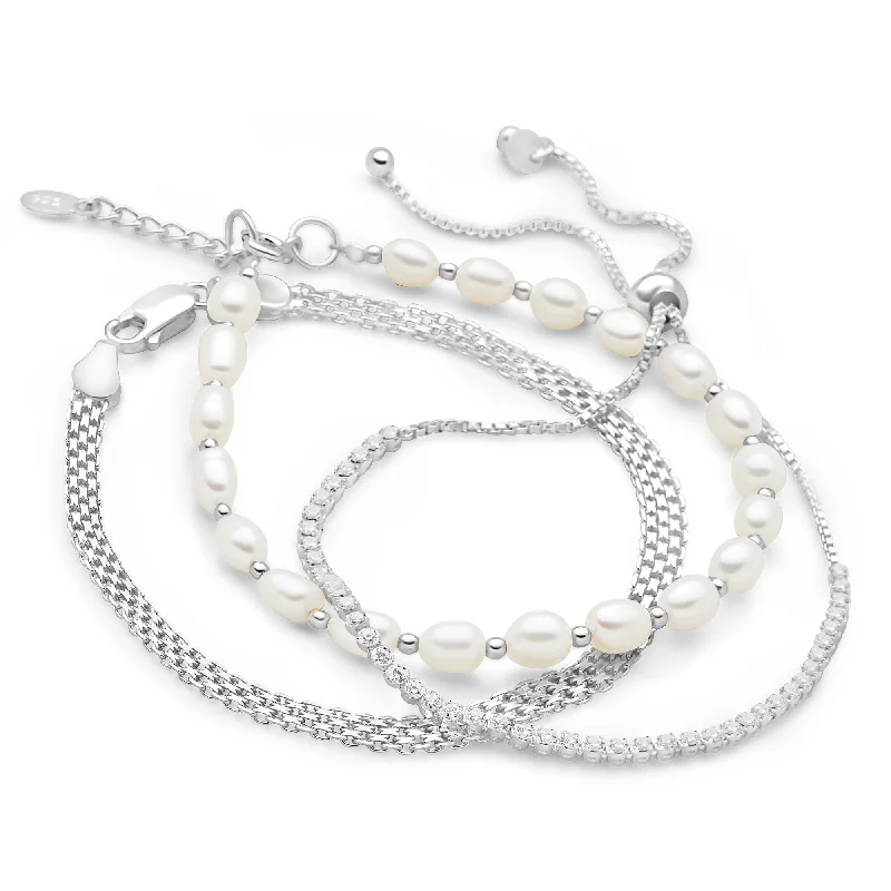 Beautiful Jewelry, Breathtaking Discounts – Hurry In Elegante Stack Bracelet Set (BRC791-BRC1753-BRC1754)