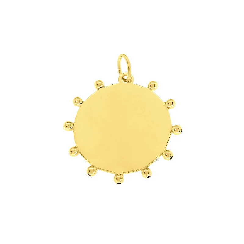 Unmissable Jewelry Sale – Shop Before It's Too Late Engravable Bead Trimmed Disk Charm Unmissable Jewelry Sale – Shop Before It's Too Late Engravable Bead Trimmed Disk Charm