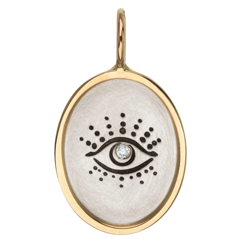 Clearance Sale On High-End Jewelry Collections Evil Eye Oval Charm