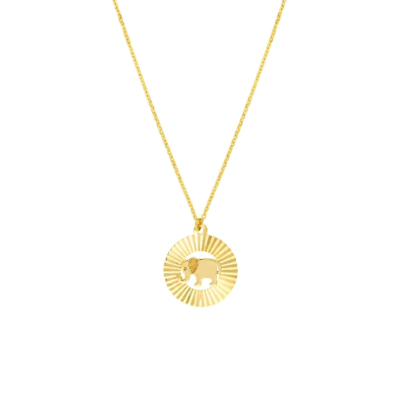Must-Have Jewelry Pieces At Reduced Prices Fluted Elephant Medallion Necklace