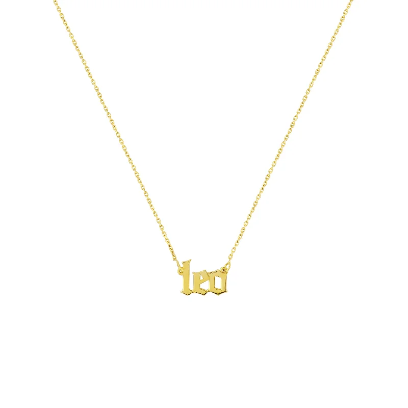 Timeless Jewelry At Special Discount Rates Gothic Leo Nameplate Necklace
