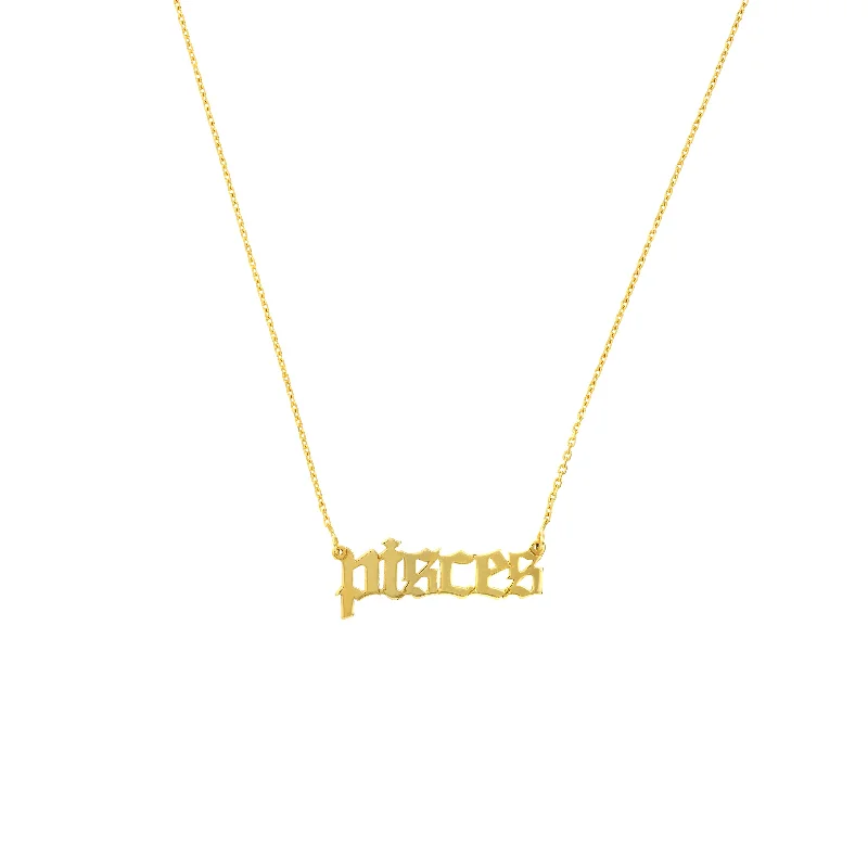 Sparkle More For Less – Jewelry Sale Happening Now Gothic Pisces Nameplate Necklace Sparkle More For Less – Jewelry Sale Happening Now Gothic Pisces Nameplate Necklace