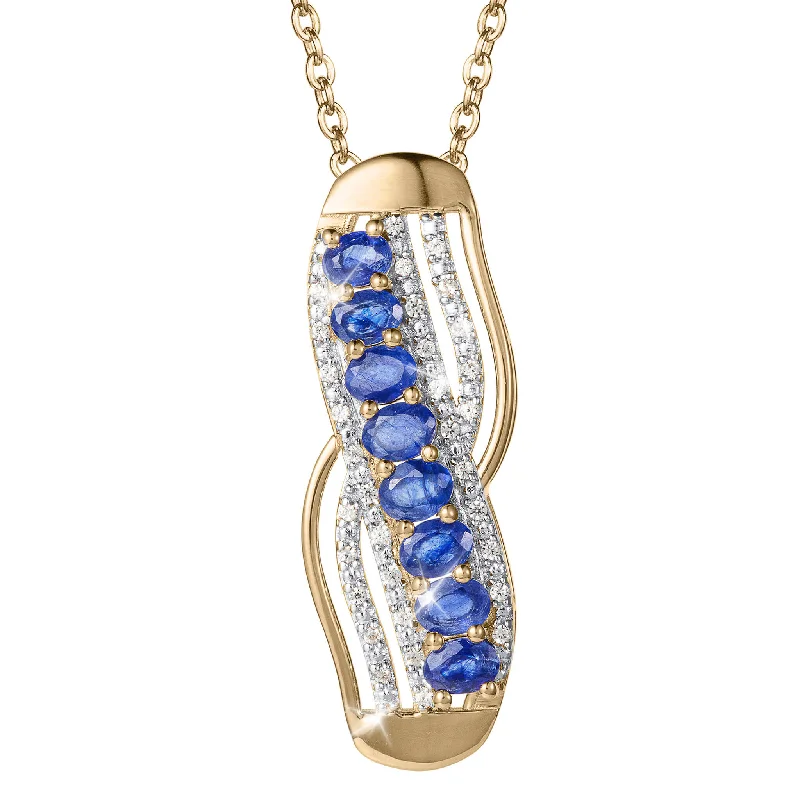 Trendy Minimalist Jewelry For Everyday Wear Infinity Sapphire Pendant