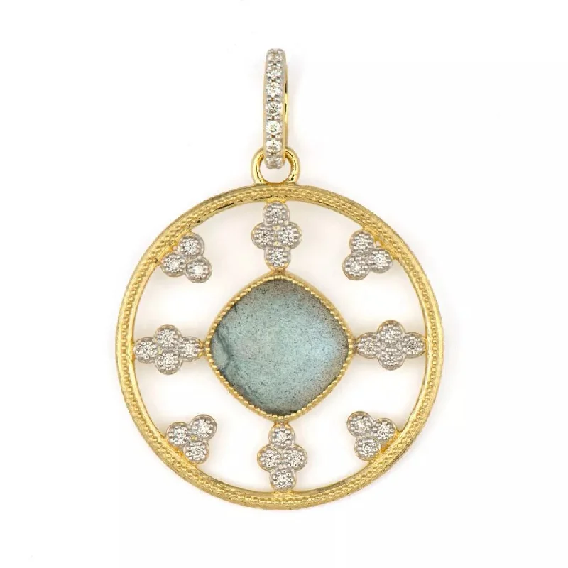 Elegant Rose Gold Jewelry For A Stylish Touch Jude Frances Provence Labradorite Doublet & Diamond Pendant
