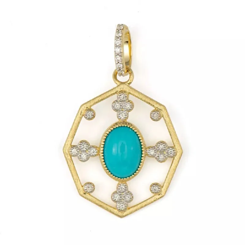 Adjustable Charm Bracelets For A Perfect Fit Jude Frances Provence Turquoise & Floating Diamond Pendant