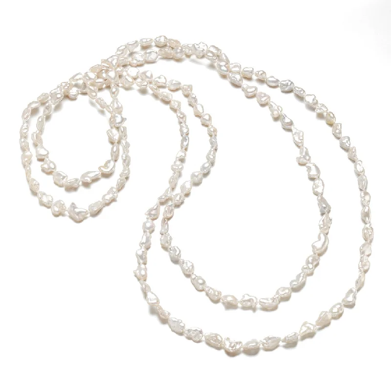 Once-A-Year Jewelry Sale – Grab Your Favorites Now 6x8mm Keshi South Sea Pearl Long Rope Necklace Once-A-Year Jewelry Sale – Grab Your Favorites Now 6x8mm Keshi South Sea Pearl Long Rope Necklace