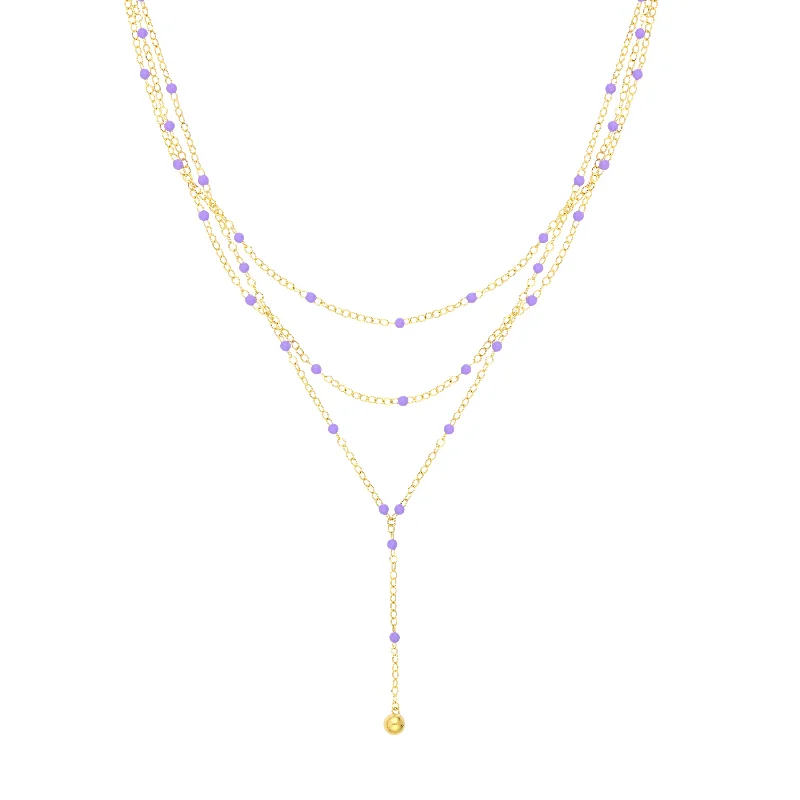 Stunning Jewelry Pieces At The Lowest Prices Ever Lilac Enamel Layered Lariat Necklace Stunning Jewelry Pieces At The Lowest Prices Ever Lilac Enamel Layered Lariat Necklace
