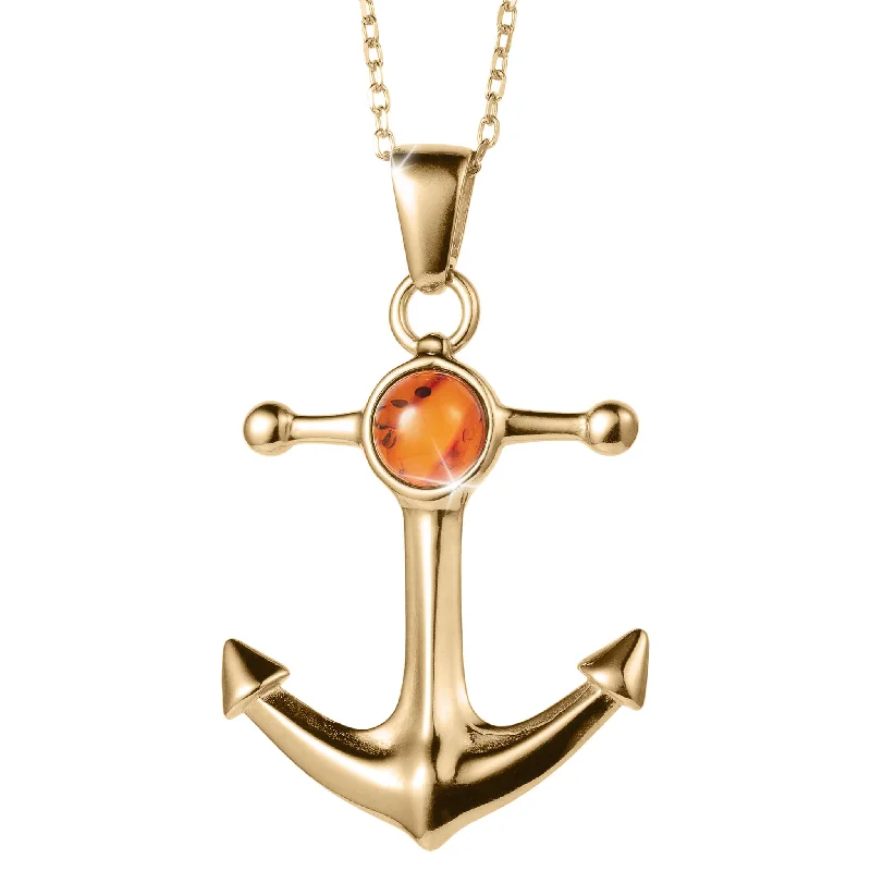 Customized Silver Jewelry For Unique Style Maritime Amber Pendant