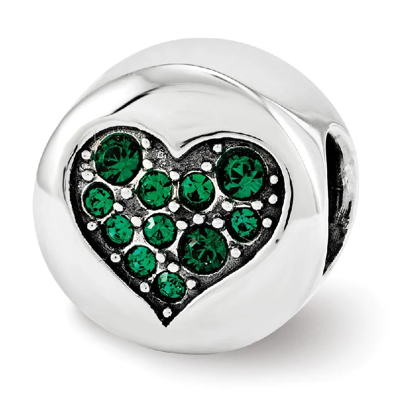 Flash Sale On Exquisite Jewelry – Don't Miss Out May Green Heart Success Sterling Silver & Crystal Bead Charm Flash Sale On Exquisite Jewelry – Don't Miss Out May Green Heart Success Sterling Silver & Crystal Bead Charm