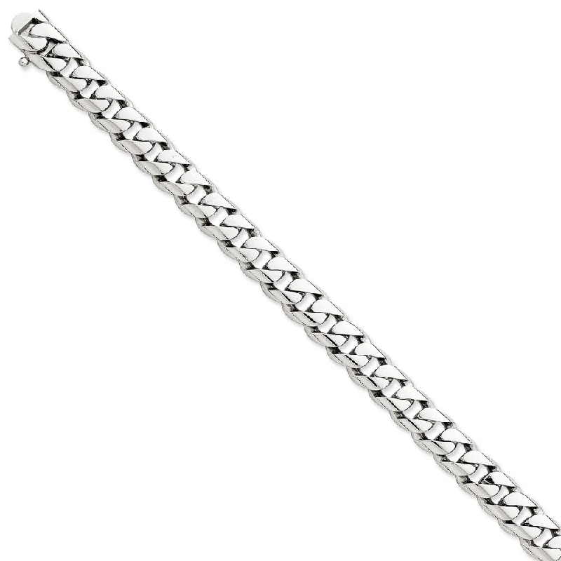 Bold And Beautiful Jewelry Now At Irresistible Prices Men's 14k White Gold, 9mm Curb Chain Link Bracelet - 8 Inch
