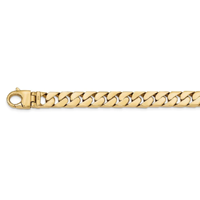 Everyday Jewelry Essentials Now On Sale Mens 14k Yellow Gold 10.25mm Half Round Curb Chain Bracelet, 8.25 Inch