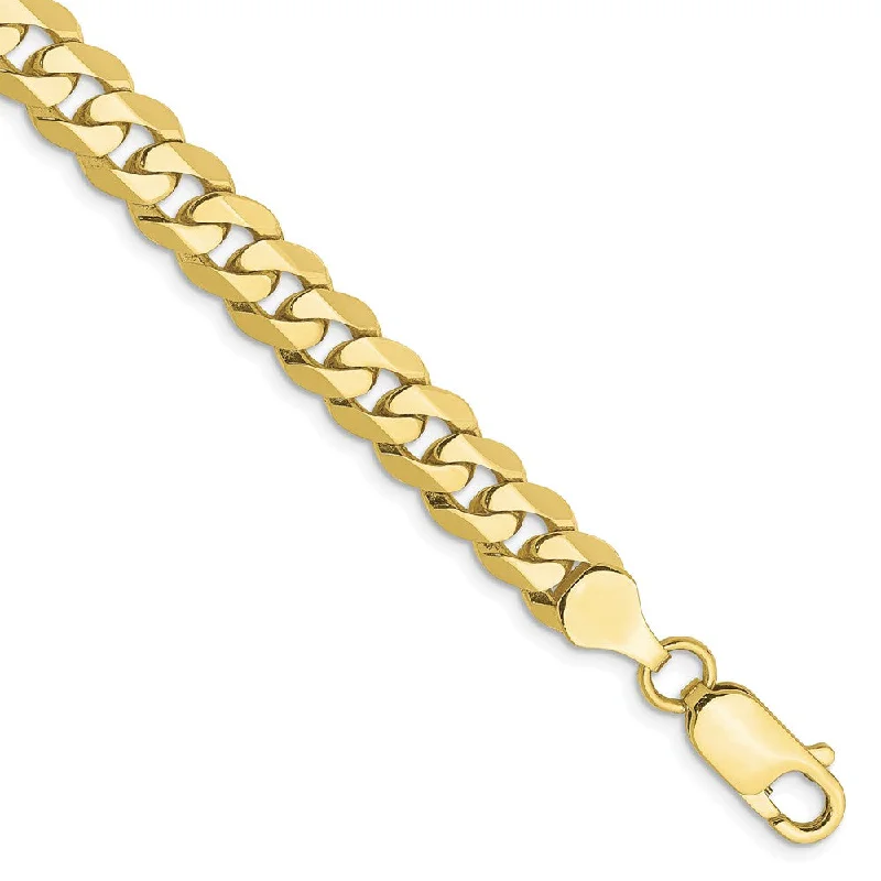 Unmissable Jewelry Clearance – Final Reductions Men's 6.75mm 10k Yellow Gold Flat Beveled Curb Chain Bracelet Unmissable Jewelry Clearance – Final Reductions Men's 6.75mm 10k Yellow Gold Flat Beveled Curb Chain Bracelet