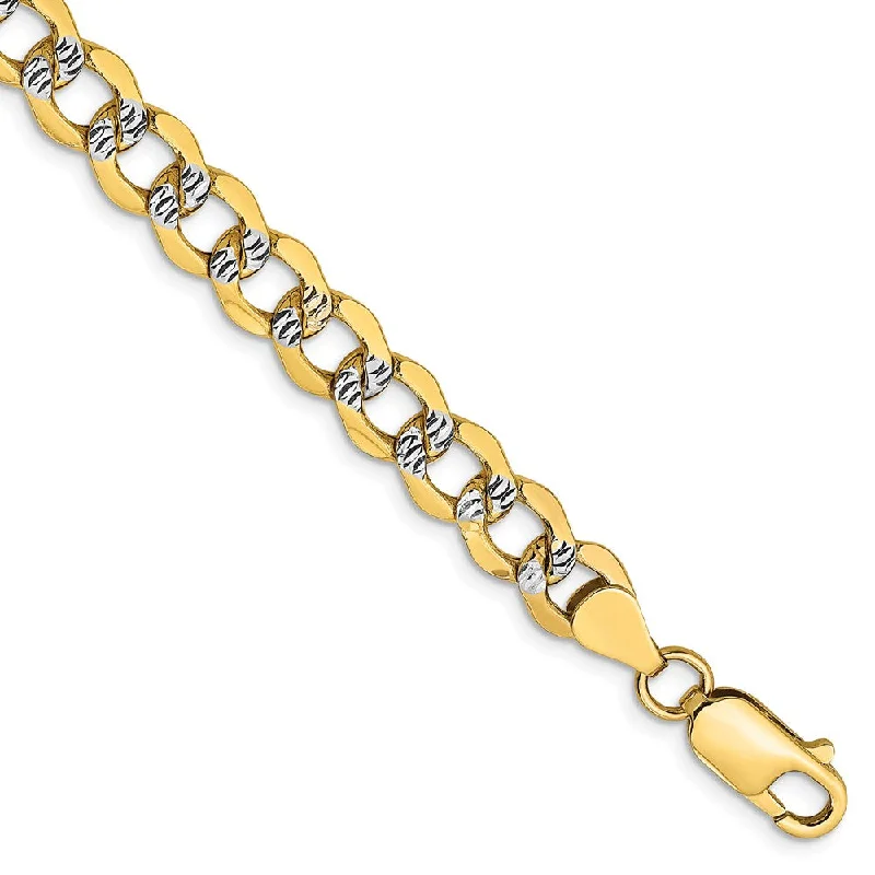 Shop Handcrafted Jewelry At Special Promotional Rates Mens 6mm 10k Yellow Gold Solid Diamond Cut Rope Chain Bracelet, 8 Inch