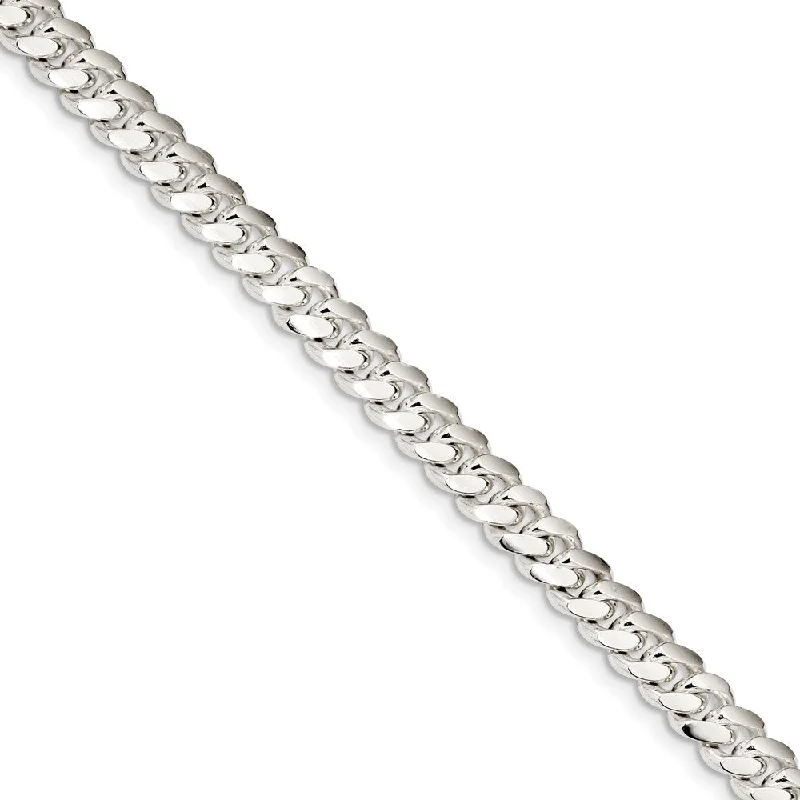 Luxury Jewelry Without The Luxury Price Tag Men's 7.25mm Sterling Silver Solid Domed Curb Chain Bracelet