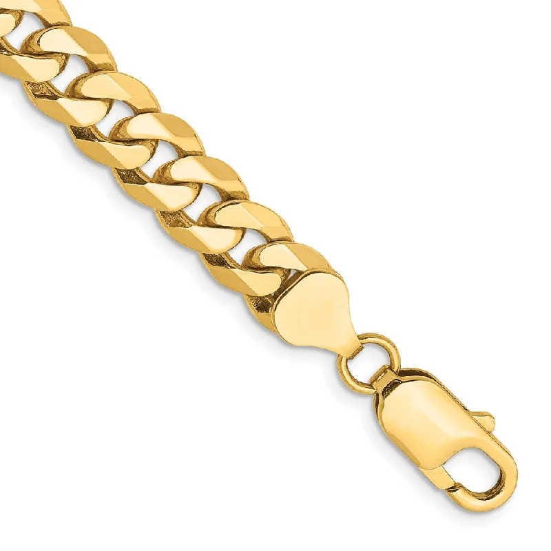The Ultimate Jewelry Sale – Shop Premium Styles Men's 7.75mm 10k Yellow Gold Flat Beveled Curb Chain Bracelet The Ultimate Jewelry Sale – Shop Premium Styles Men's 7.75mm 10k Yellow Gold Flat Beveled Curb Chain Bracelet