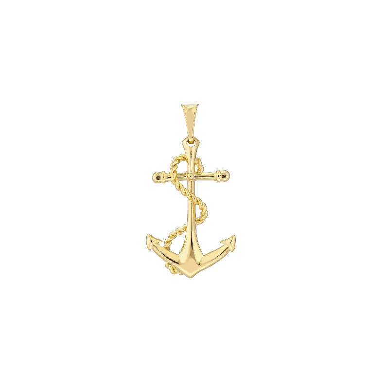 Exclusive Jewelry Sale Event – Shop Now Mens Anchor Pendant with Rope Design