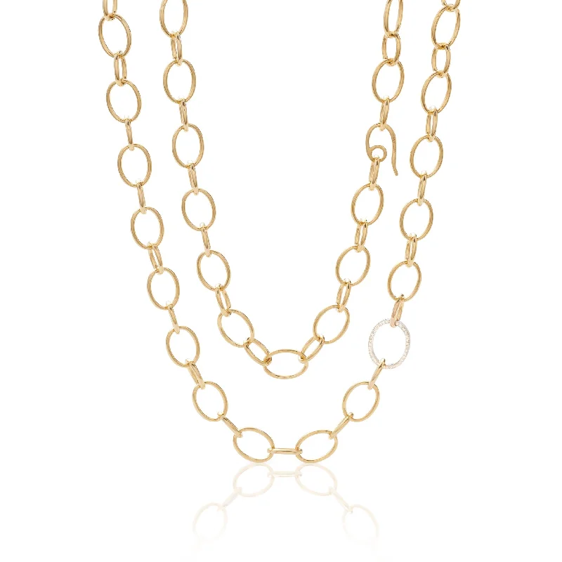 Don't Miss Out On Bestselling Jewelry At Special Prices Gold & Diamond Oval Link Long Necklace Don't Miss Out On Bestselling Jewelry At Special Prices Gold & Diamond Oval Link Long Necklace
