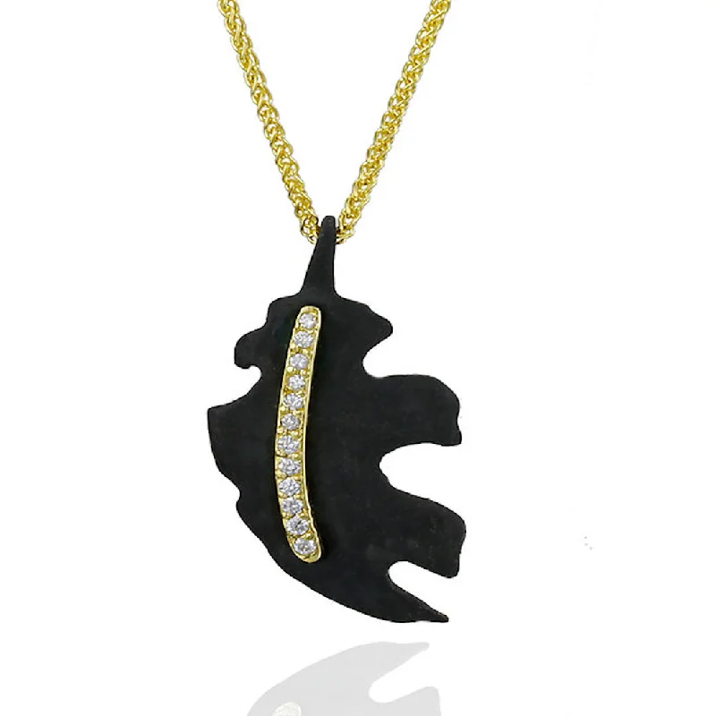 Premium Jewelry, Premium Discounts – Act Fast Oak Leaf Diamond Pendant Necklace
