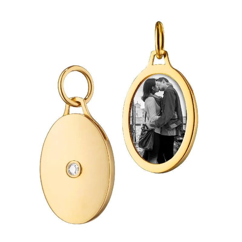 Personalized Jewelry Sale – Meaningful Gifts At Great Prices Oval Half Locket with Diamond Personalized Jewelry Sale – Meaningful Gifts At Great Prices Oval Half Locket with Diamond