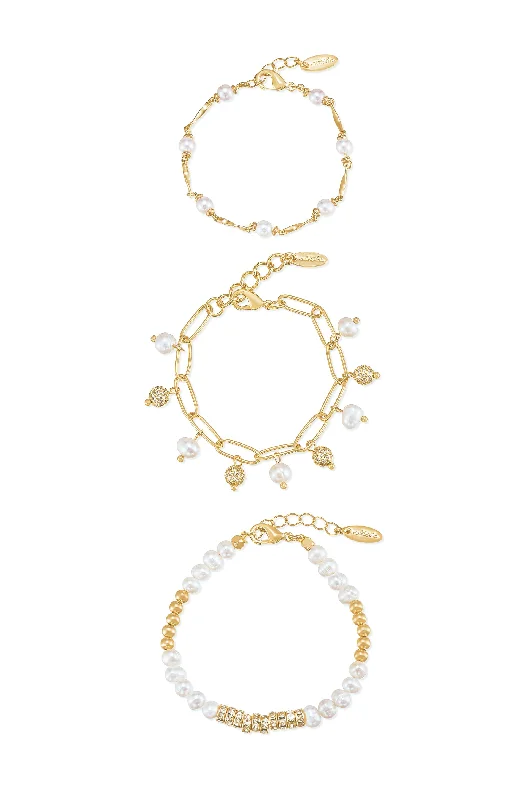 Pearl Party Bracelet Set of 3