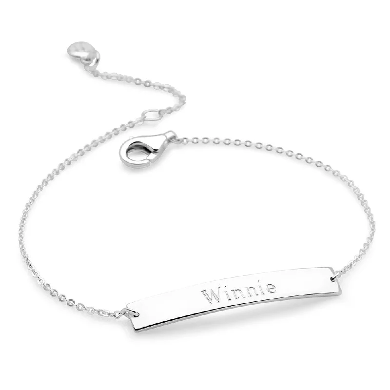 Sparkle For Less – Shop Jewelry Deals Now Personalised Horizontal Bar Bracelet